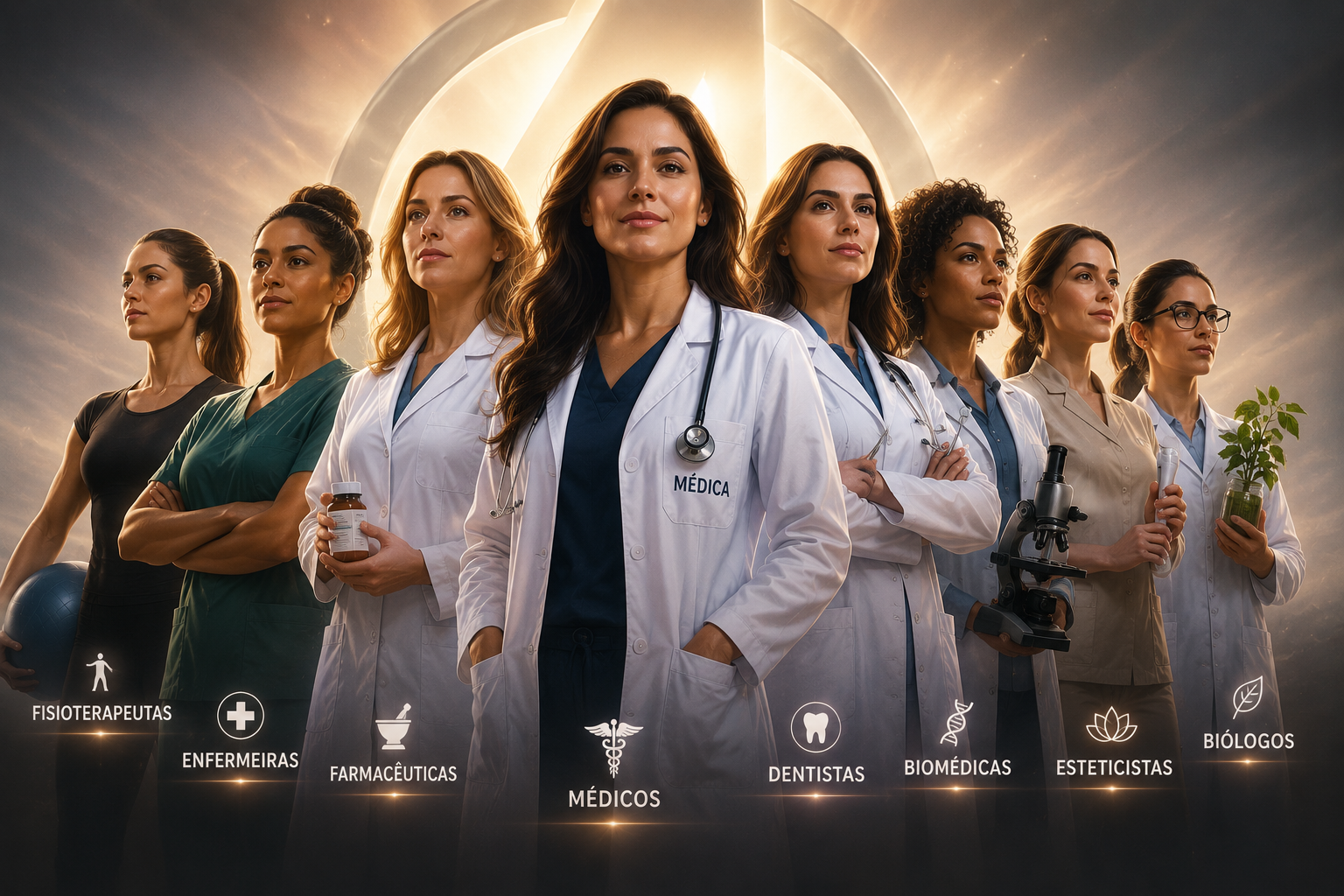 Grupo de profissionais de saúde